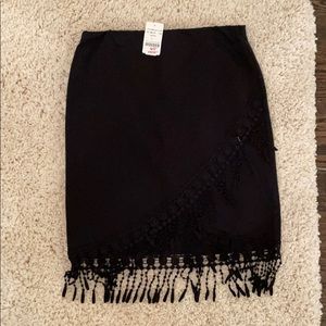 Black stretchy tube skirt
